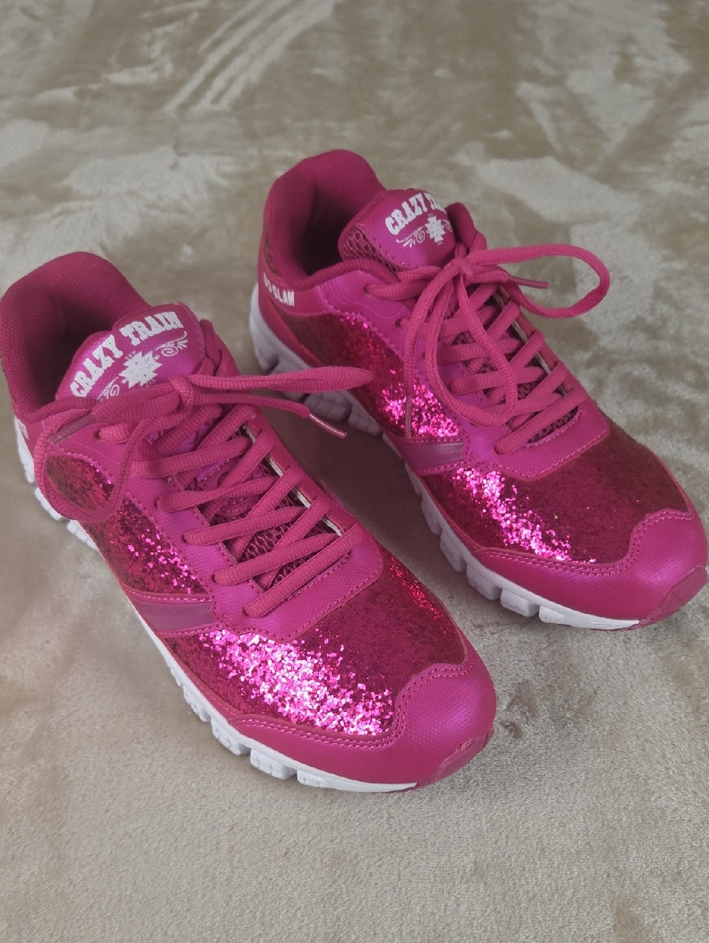 Crazy Train Pink Athletic Sneakers